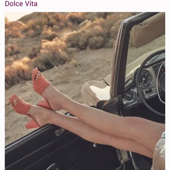 Dolce Vita priana Orange Heeled Mules sandals size 7.5 - Picture 2 of 13